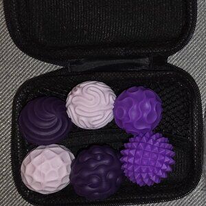 Magnetic Sensory Fidget Balls, 6 pc, purple (2 sets)